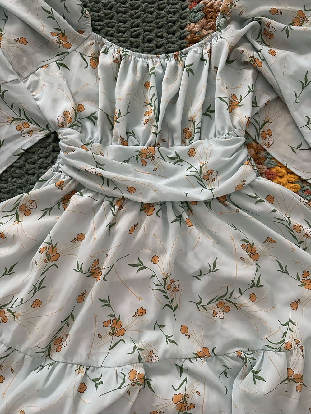 Women’s Floral Light Blue Summer Dress